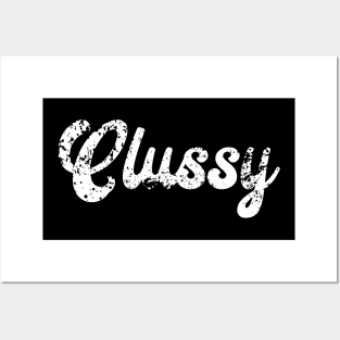 Vintage Clussy Clowncore Internet Meme Distressed Grunge Text Posters and Art